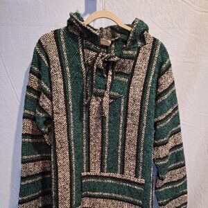 Green and tan XL Baja Hoodie